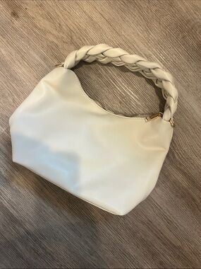Urban Expressions Braided-Handle Shoulder Bag in Cream